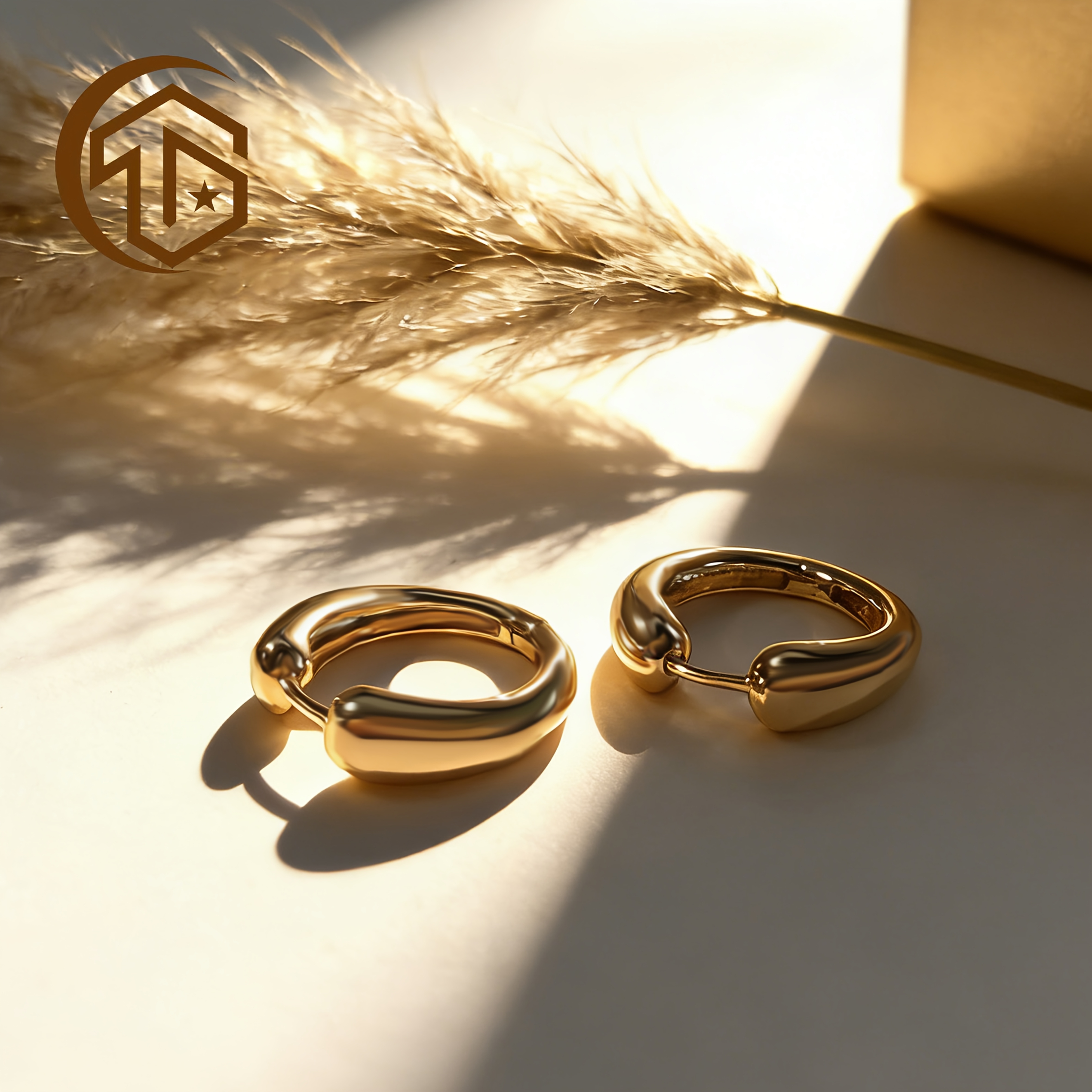Women's 925 Silver Ear Rings Plated with 18K Gold